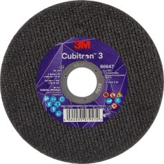   3M™ Cubitron™ 3 vágókorong, 86412, 36+, T41, 125 mm x 1,6 mm x 22,23 mm, EN, 25/csomag, 50 db/dobo, 7100303829