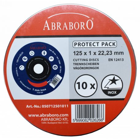 ABRABORO CHILI INOX BLUE VÁGÓKORONG 115x1,0x22,23 PROTECT PACK 10x, 050711501011