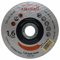 ABRABORO CHILI INOX VÁGÓKORONG 125x1,6x22,23, 050712501002