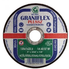  Gránit GRANIFLEX PLUSSZ vékony vágókorong szerkezeti acélhoz 125x1,6x22,23 mm  1A46S7BF 80, 40013