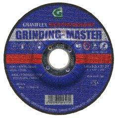   Gránit Prémium minőségű GRINDING-MASTER szabadfelületű tisztítókorong szerkezeti és ötvözött acélhoz 125x6,5x22,23 mm  62A24S7BF 80, 45317