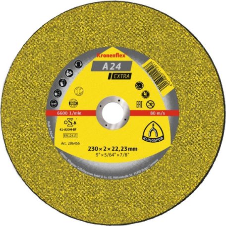 Klingspor A 24 EX Vágókorongok, 150 x 2,5 x 22,23 mm domború, 235374