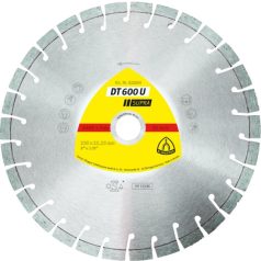   Klingspor DT 600 U Gyémánt vágókorongok, 115 x 2,4 x 22,23 mm 13 Szegmensek 20 x 2,4 x 9 mm, Rövid fogazás, 322630