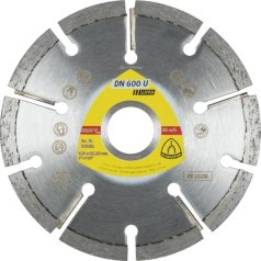   Klingspor DN 600 U Gyémánt vágókorongok, 115 x 4,5 x 22,23 mm 9 Szegmensek 33 x 4,5 x 7 mm, Standard fogazás, 325380