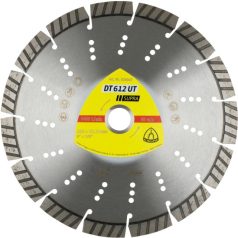   Klingspor DT 612 UT Gyémánt vágókorongok, 115 x 2,4 x 22,23 mm 8 Szegmensek 33 x 2,4 x 12 mm, Szabványos turbó, 334044