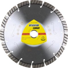   Klingspor DT 650 UD Gyémánt vágókorongok, 230 x 2,6 x 22,23 mm 15 Szegmensek 42 x 2,6 x 12 mm, Szabványos turbó, 334061