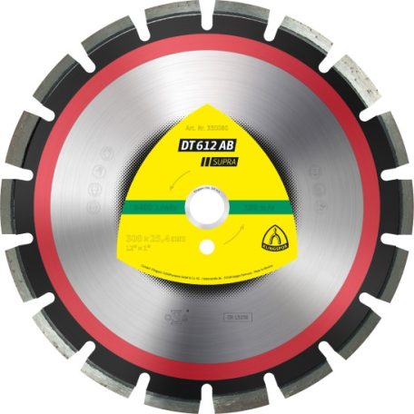 Klingspor DT 612 AB Gyémánt vágókorongok, 400 x 3,6 x 20 mm 24 Szegmensek 40 x 3,6 x 10 mm, Széles szegmenshézag, 349225