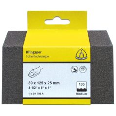   Klingspor SK 700 A Csiszolóhasáb, aluminium oxid szemcse 60 89 x 125 x 25 mm, Kiakaszt. csomagolás, 367321