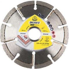   Klingspor DN 300 U Gyémánt vágókorongok, 125 x 6 x 22,23 mm 10 Szegmensek 32 x 6 x 7 mm, Standard fogazás, 666280